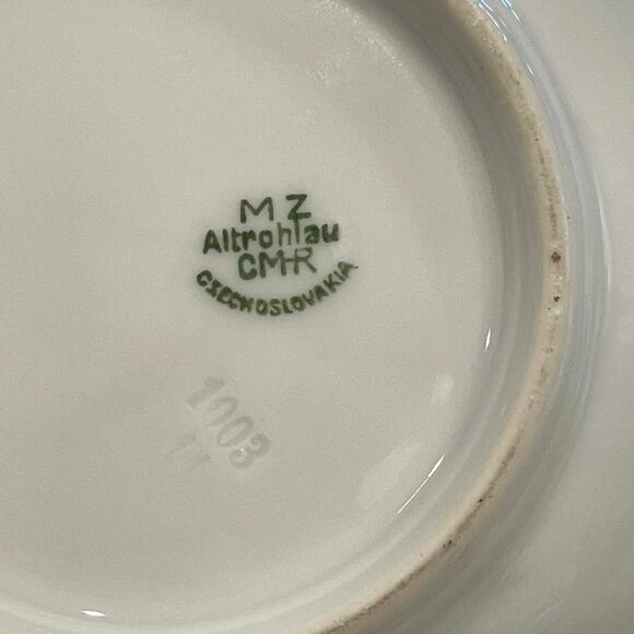 Vintage Mz Altrohlau CM-R Czechoslovakia flower porcelain bowl 5-3/4” - Picture 7 of 10